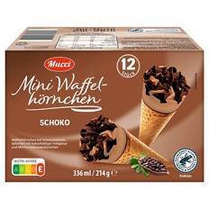 Mini-Waffelhörnchen 336 ml, Schokolade