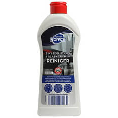 POWER FORCE Nettoyant 2 en 1 pour acier inoxydable et verre, 300 ml