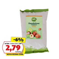 Bio mleti oreščki, lešnik