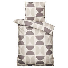 Mako Satin Bettwäsche, Beige, 135 x 200 + 80 x 80 cm