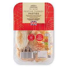 Mini Festive Turkey Pasties 10 Pack