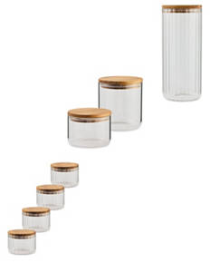 Glass Container with Acacia Lid