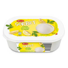 Sorbet glacé, citron