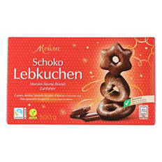 Schoko-Lebkuchen, Herzen/Sterne/Brezel, Zartbitter
