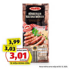 Originalne nürnberške pečenice, klasične