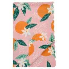 Kissen ode Fleece-Decke, Orange, Decke