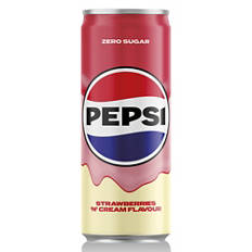 Szénsavas üdítőital, Strawberry & Cream, 0,25 l