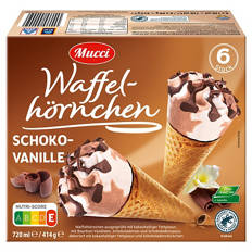 Waffelhörnchen 720 ml, Schoko-Vanille
