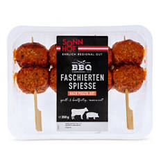 Faschiertes Grillsortiment, Spieße