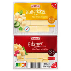Käsewürfel 220 g, Butterkäse & Edamer