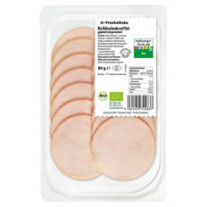 Bio-Hähnchenbrustfilet 80 g, geräuchert