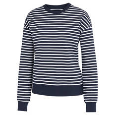 Damen Sweatshirt mit Streifen, Marineblau, S 36/38