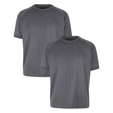 Herren Arbeits-Shirt 2er-Pack, Grau, L