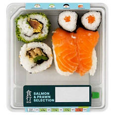 Salmon and Prawn Sushi Selection