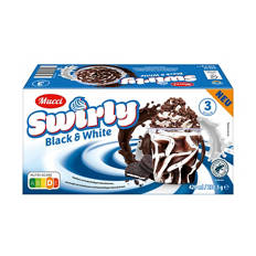 Swirly 3 x 140 ml, Black & White