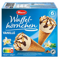 Waffelhörnchen 720 ml, Vanille