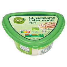 Bio-Leberwurst 125 g, Fein