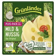 Grünländer Plus Pack 156 g, Mild Nussig