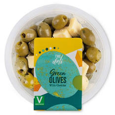 Pitted Green Olives With Cheddar