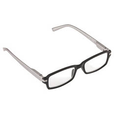 Lesebrille, Schwarz/Silber, 1.0