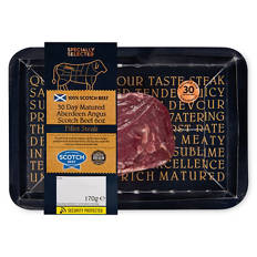 100% Scotch Beef 30 Day Matured Aberdeen Angus 6oz Fillet Steak