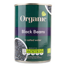 Organic Black Beans in Salted Water