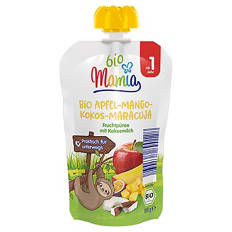 Bio-Quetschbeutel 100 g, Apfel-Mango-Kokos-Maracuja