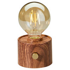 Kabellose Vintage Leuchte, Walnuss