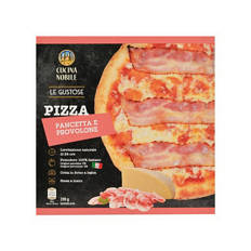 Pizza provolone e pancetta