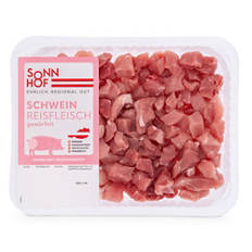 Schweinefleisch-Würfel, Reisfleisch