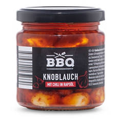 Knoblauchzehen, Chili Öl