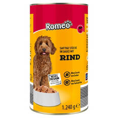 Hunde Nassfutter 1,24 kg, Rind in Soße