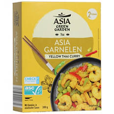 Crevetten in asiatischer Sauce, Yellow Thai
