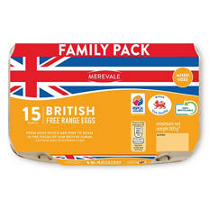 British Free Range Mixed Weight Eggs 15 Pack