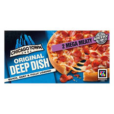 Fully Loaded Deep Dish Mega Meaty Pizzas