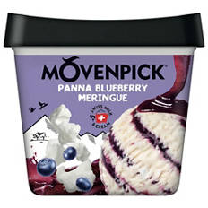 Glace, panna-meringue-myrtilles