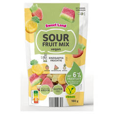 Vegane Fruchtgummis 180 g, Sour Fruit Mix