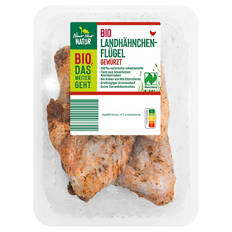 Bio-Landhähnchen Flügel 350 g, Gewürzt