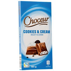 Chocolat fourré, cookies & cream