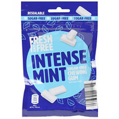 Gomme da masticare senza zucchero, confezione da 63 g, menta intensa