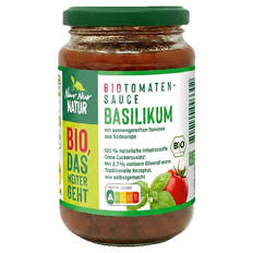 Bio-Tomatensauce 325 ml, Basilikum