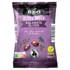 Olivensnack 100 g, Kalamata Oliven leicht mariniert