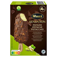 Stieleis Sensation Black 400 ml, Pistazie