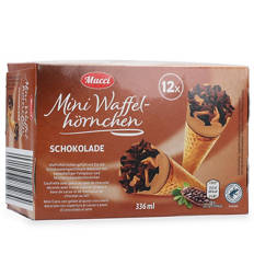 Mini cornets, chocolat