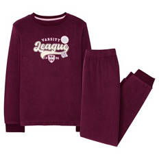 Kinder Pyjama, Burgundisch, 122/128