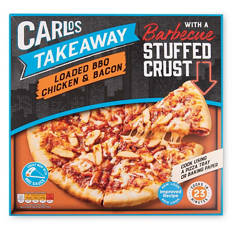 Loaded BBQ Chicken & Bacon Pizza With Barbecue Stuffed Crust