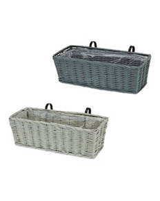 Faux Rattan Balcony Planter