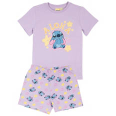 Pyjama court pour enfants sous licence, Stitch, mauve, 122/128