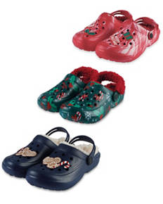 Christmas Lined Clogs