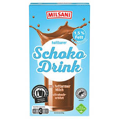 Haltbarer Schoko-Drink/Kakao fettarm 1,5 % Fett 0,5 l